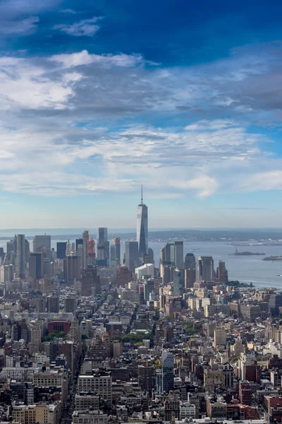 Una bonita vista sobre la ciudad de Nueva York — Foto de Stock