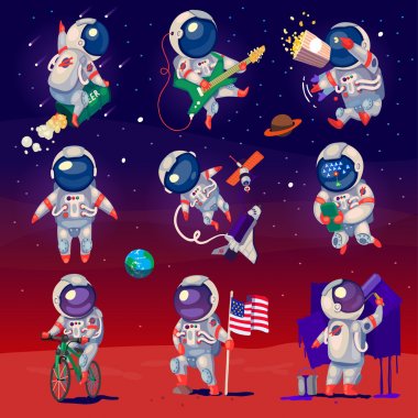 Şirin astronotlar uzayda kümesi