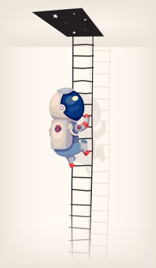 Astronot uzayda gidiyor
