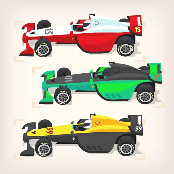 Coches de carreras al principio — Vector de stock