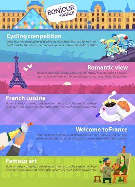 Fransız manzaraları ile afiş