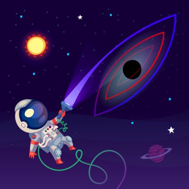 resimde bir astronot ile