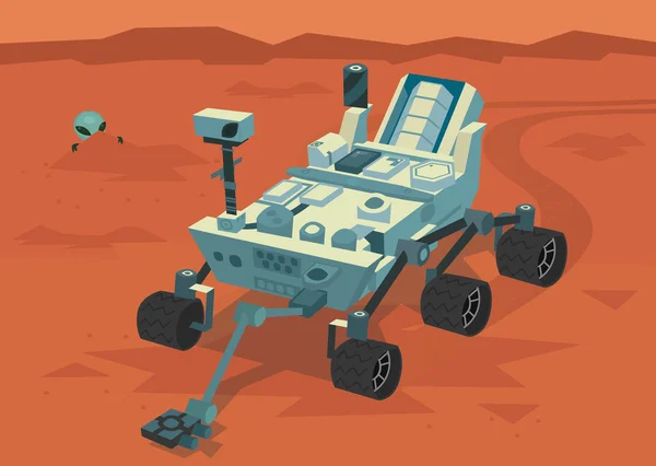 Marte rover investigación — Vector de stock