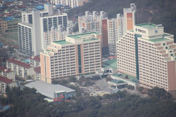 Vista Ciudad Desde Arriba Corea — Foto de Stock