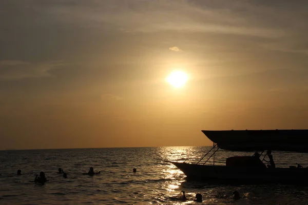 Sonnenuntergang Strand Der Insel Penang — Stockfoto