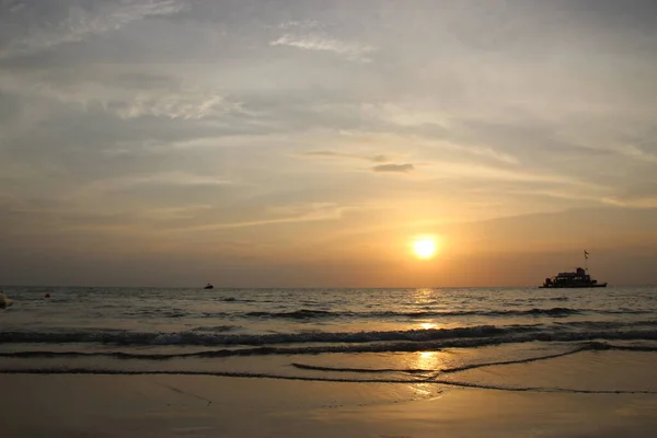 Sonnenuntergang Strand Der Insel Penang — Stockfoto