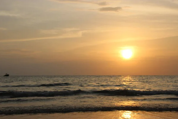 Sonnenuntergang Strand Der Insel Penang — Stockfoto