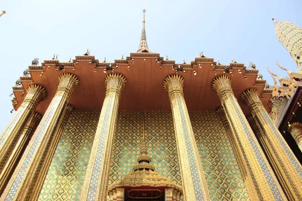 Gyönyörű Kilátás Nyílik Templom Nagy Palota Bangkok Thaiföld — Stock Fotó