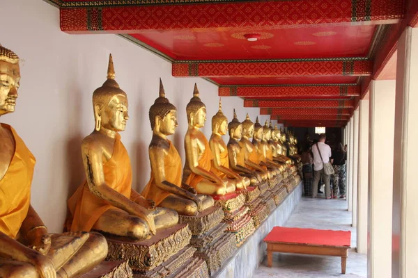 Wat Phra Kaew Thailand August 2017 Zlatá Socha Buddhy Chrámu — Stock fotografie