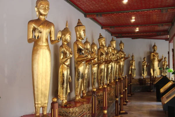 Statue Bouddha Dans Temple Thaïlande — Photo