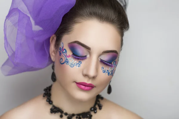 Fantasía mujer maquillaje — Foto de Stock