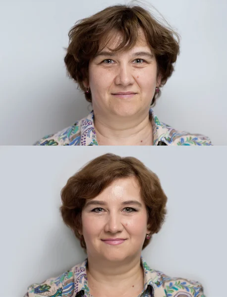 Makyajı kaldırdıktan sonra önce