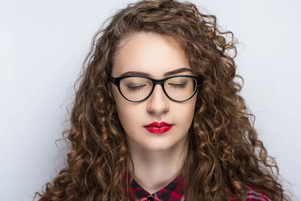 Curly hair woman