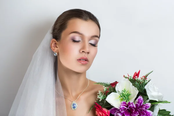 Wedding closeup portrait — Stock Photo, Image