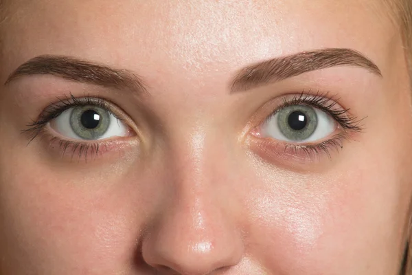 Perfect Eyebrows Big Part Face — Stock Photo, Image
