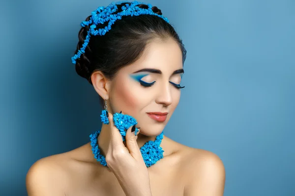 Schoonheid vrouw make-up — Stockfoto