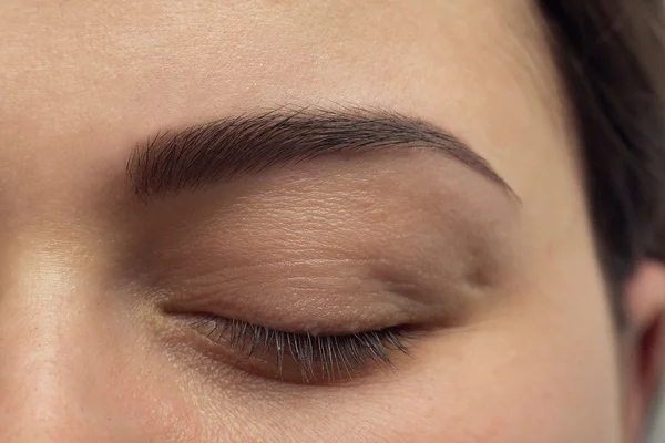 Expressive significant eye perfect shape of eyebrow