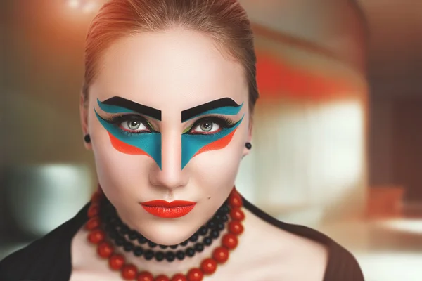 Uroda makijaż Kobieta — Zdjęcie stockowe
