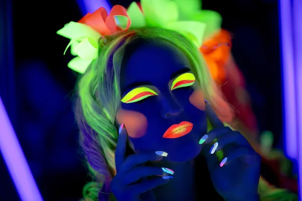 Neon make up — Stok Foto