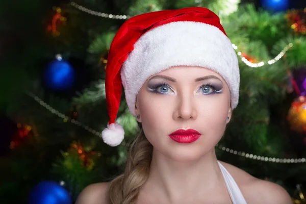 Femeie sexy santa — Fotografie, imagine de stoc