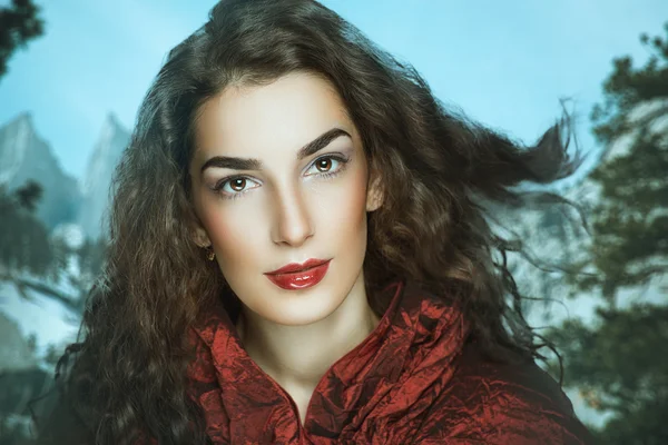 Retrato de mujer de invierno — Foto de Stock