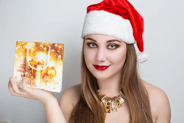 Donna sexy Babbo Natale — Foto Stock