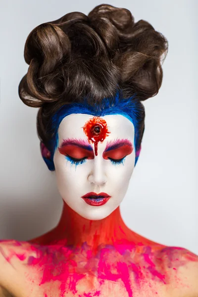 Crazy make up art — Stok fotoğraf