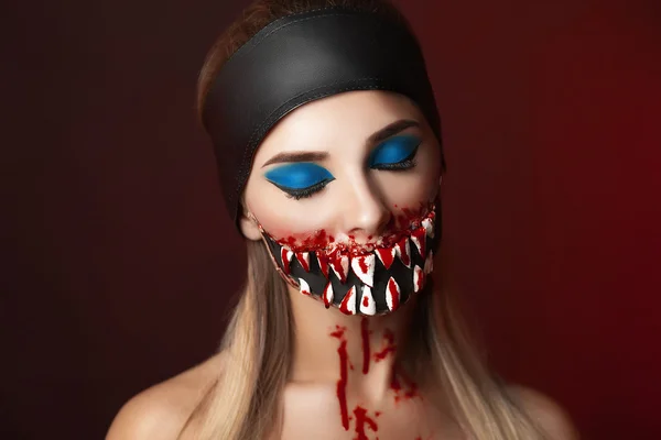 Halloween art makeup — Φωτογραφία Αρχείου