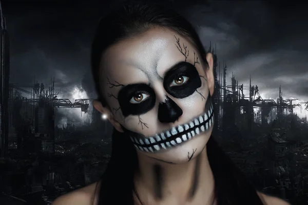 Dark skeleton Halloween — Stockfoto