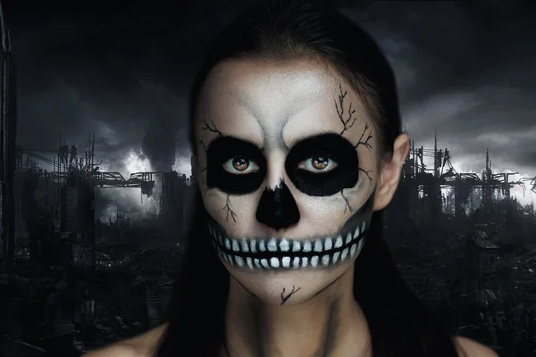 Dark skeleton Halloween — Stockfoto