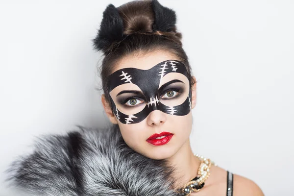 Masca Cat Woman — Fotografie, imagine de stoc