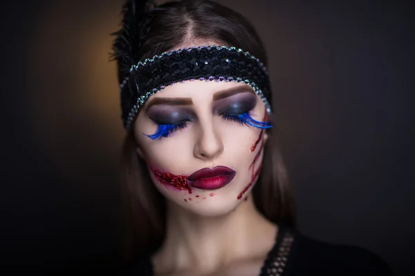 Retro zombie woman — Stock Photo, Image