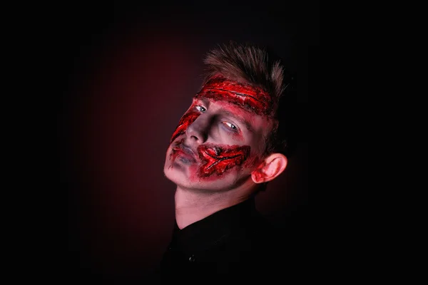 Zombie bloody face — Stock Photo, Image