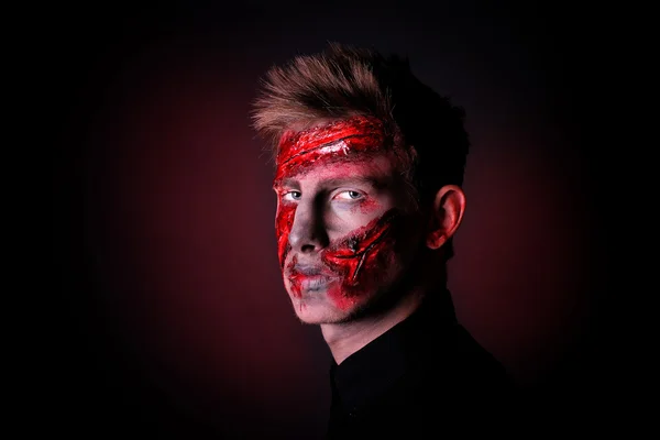 Zombie bloody face — Stock Photo, Image