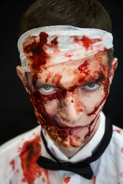 Zombi kanlı yüzü — Stok fotoğraf