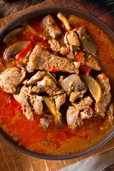 Zuppa di gulasch con paprika . — Foto Stock