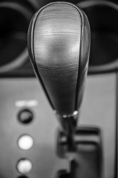 Automatic gearshift in black and white — Stock Photo, Image