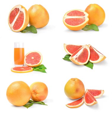 Greyfurt kolajı beyaz bir kesitte izole edildi