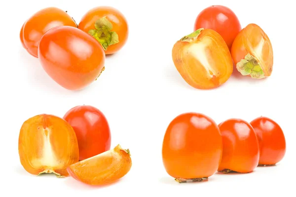 Set of persimmon isolated on a white background cutout — Stock Photo, Image