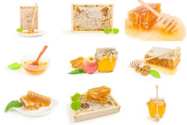 Bal Kolajı beyaz arkaplan kesiminde izole edildi