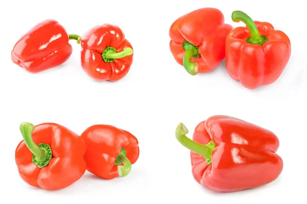 Group of bell peppers isolated on a white cutout — Stock Photo, Image