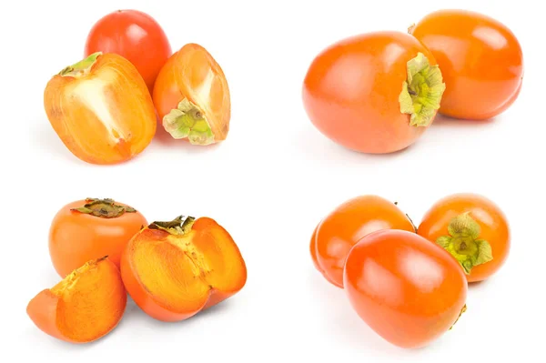 Set of persimmon isolated on a white background — Stock Photo, Image