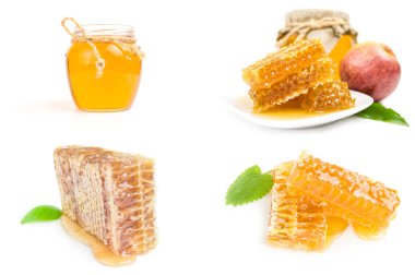 Beyaz üzerine bal koleksiyonu