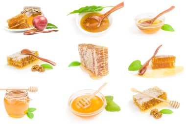 Bal Kolajı beyaz arkaplan kesiminde izole edildi