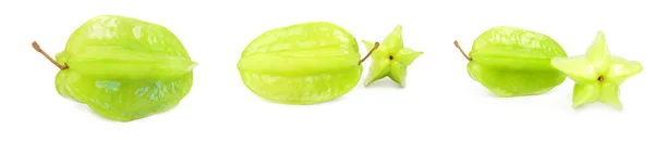 Collage of carambola on a background — Stock Photo, Image