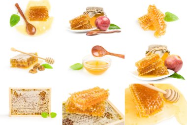 Bal kümesi beyaz arkaplan kesiminde izole