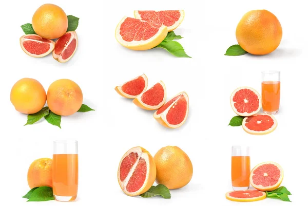 Gruppe von Grapefruit auf einem Hintergrund — Stockfoto