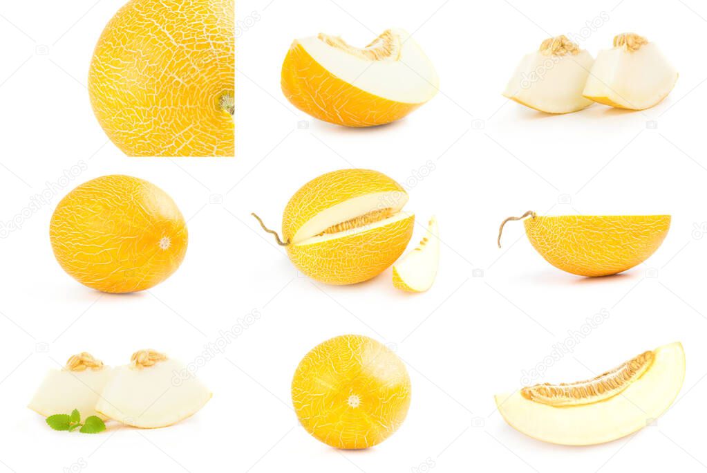 Collage of melon on a background