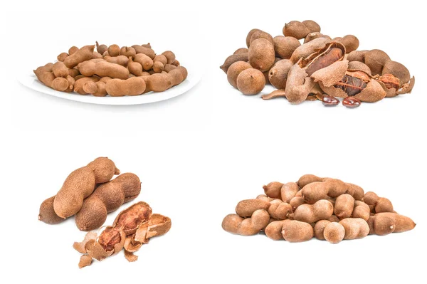 Set of Tamarind isolated on a white background — Stock Photo, Image