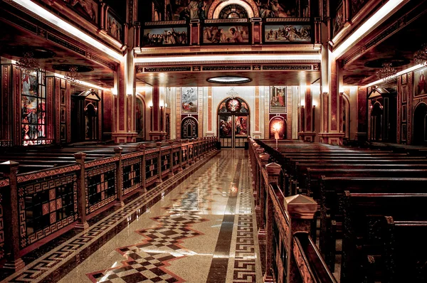 Interior da igreja copta — Fotografia de Stock